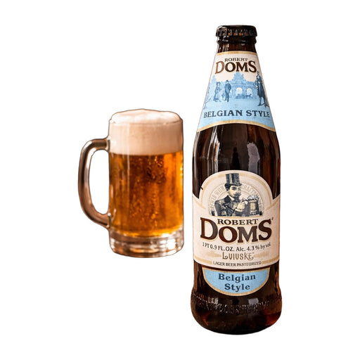 Robert Doms Belgian Style Lvivske Lager Beer 500 ml 4.3% ABV | Hamilton Euromarket