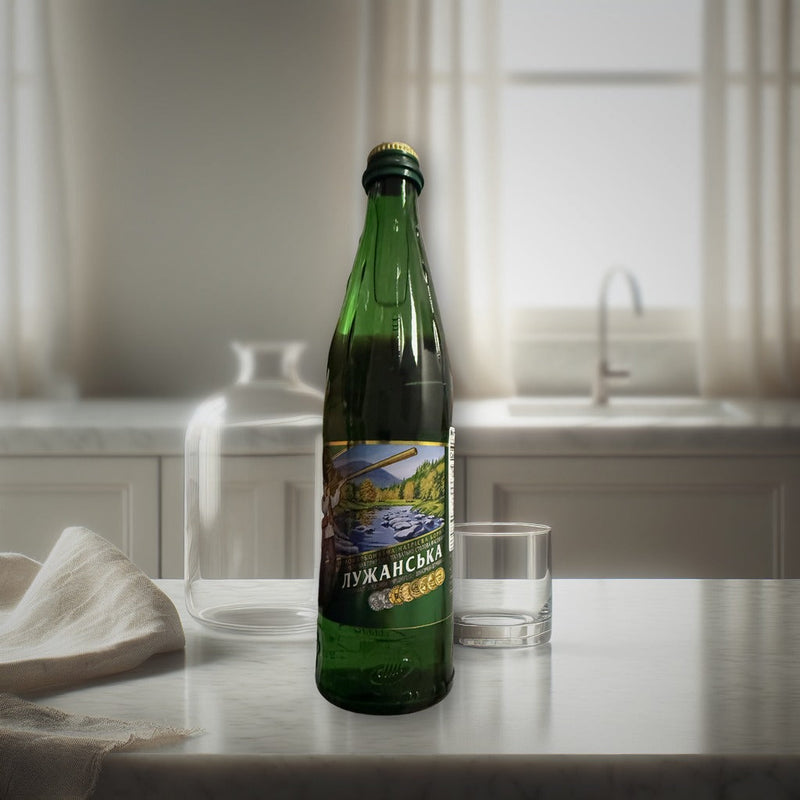 Luzhanska Mineral Water 0.5l — authentic beverage from Ukraine | Hamilton Euromarket