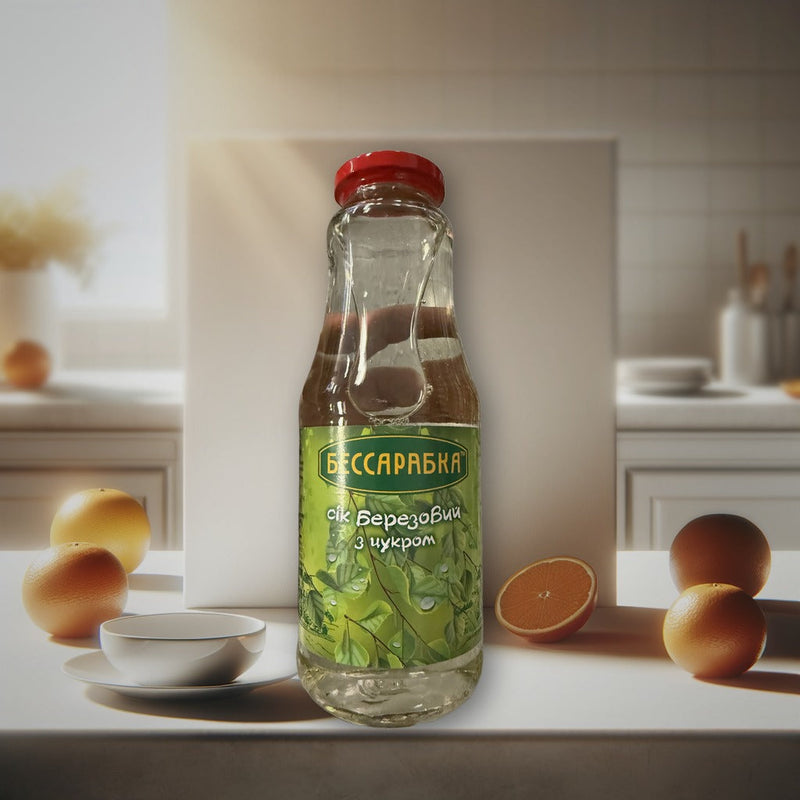 Bessarabka Birch Sap With Sugar 1.0l — authentic beverage from Ukraine | Hamilton Euromarket