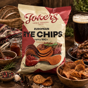 Joker’s European Rye Chips Spicy BBQ 100 g — authentic snacks-sweets from Ukraine | Hamilton Euromarket