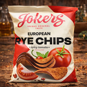 Jokers European Rye Chips Spicy Tomato 80 g — authentic snack from Ukraine | Hamilton Euromarket