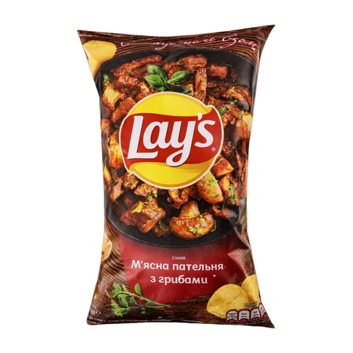Lay'S Fried Meat with Mushrooms Flavored Potato Chips 120 g | Hamilton Euromarket