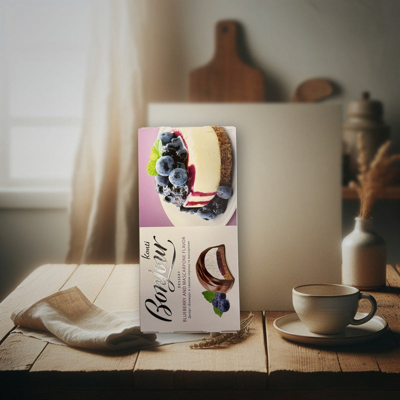 Konti Bonjour Dessert Blueberry And Mascarpone Flavor 140 g — authentic snack from Ukraine | Hamilton Euromarket