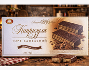 Biscuit-Chocolate Kaprizulia Chocolate Waffle Cake 220 g — authentic snack from Ukraine | Hamilton Euromarket