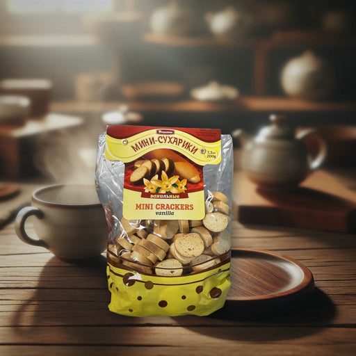 Francheska Mini Crackers Vanilla 200g — authentic snack from Belarus | Hamilton Euromarket