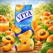 Vita Apricot Juice 1 L — authentic beverage from Kosovo | Hamilton Euromarket