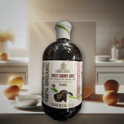 Georgia's Natural Sweet Cherry Juice Cold Pressed 100% Natural Juice Pure 33.8 Fl oz (1.05qt) (1 L) — authentic beverage from