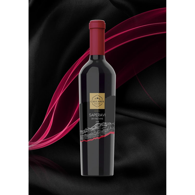 Caucasus Valley Saperavi Red Dry Wine 2021 Azerbaijani Wine 750ml (25.4fl oz) | Hamilton Euromarket