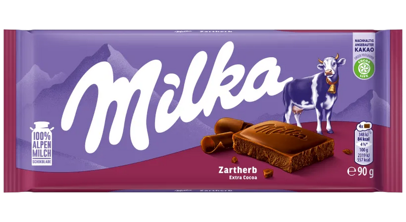 Milka Dark Chocolate Zartbitter Extra Cocoa Bar 90g (3.2oz)