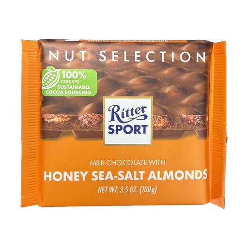 Ritter Sport Milk Chocolate with Honey Sea-Salt Almonds 100 g | Hamilton Euromarket