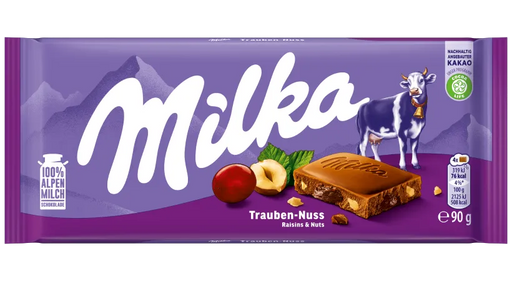 Milka Trauben-Nuss Alpine Milk Chocolate 90g (3.2oz)