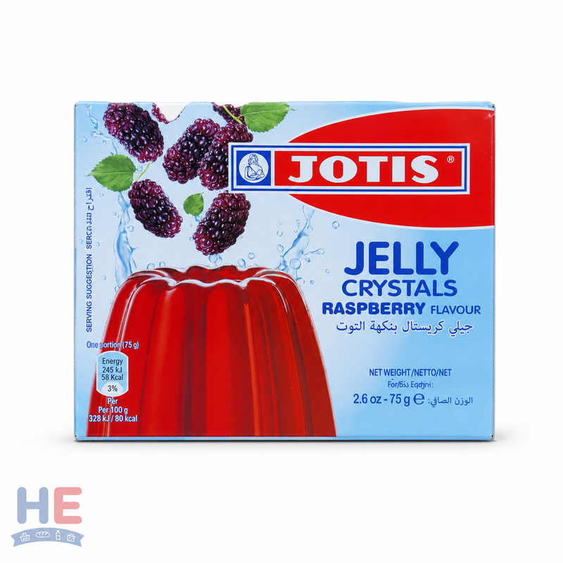 Jotis Raspberry Jelly Crystals, Greek Dessert Mix 75g (2.6oz)