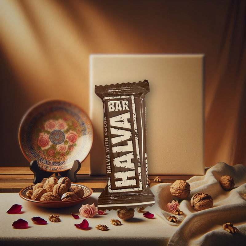 Haitoglou Halva With Cocoa Bar 40 g — authentic snack from Greece | Hamilton Euromarket