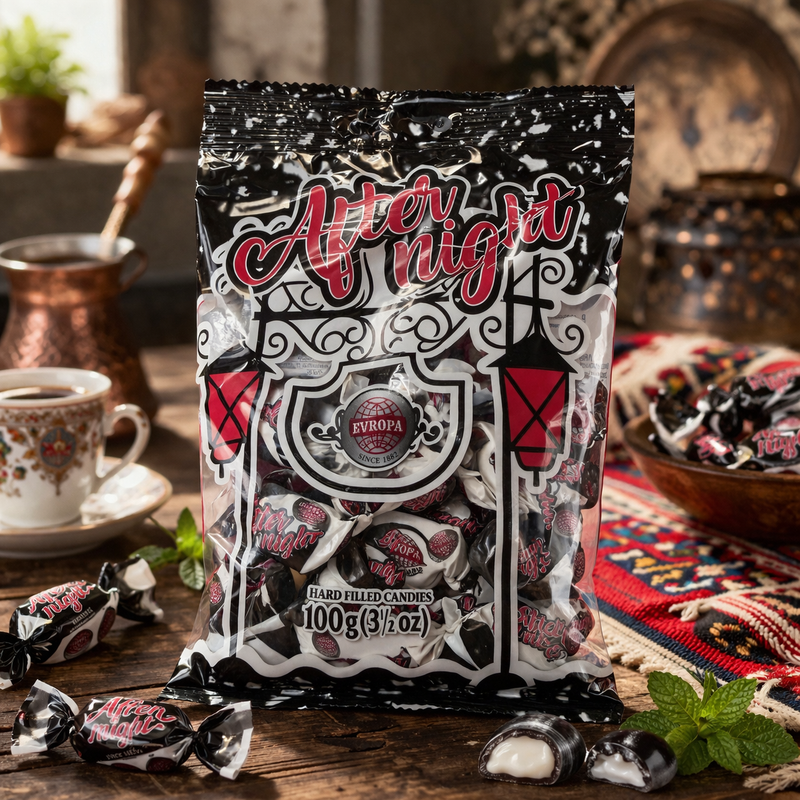 After Night Hard Filled Candy 100 g — authentic snacks-sweets from North Macedonia | Hamilton Euromarket