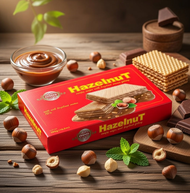 Evropa Hazelnut Cream Wafer Cookies 300 g