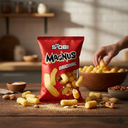 Vitaminka Stobi Magnus Flips Peanut Corn Puffs 200 g — authentic snack from North Macedonia | Hamilton Euromarket