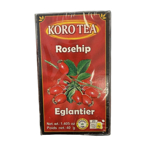 Koro Tea Rosehip Eglantier Herbal Tea 20 Filter Bags 40 g | Hamilton Euromarket