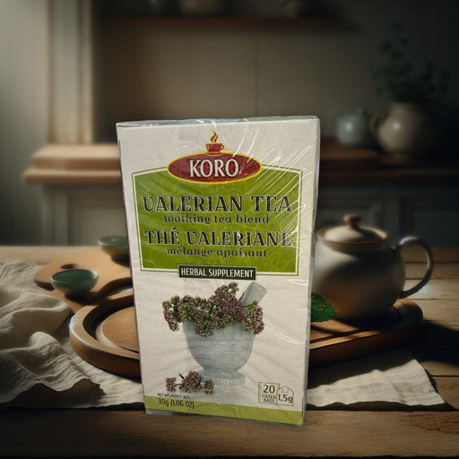 Koro Valerian Tea Soothing Tea Blend 30g — authentic beverage from R. of N. Macedonia | Hamilton Euromarket