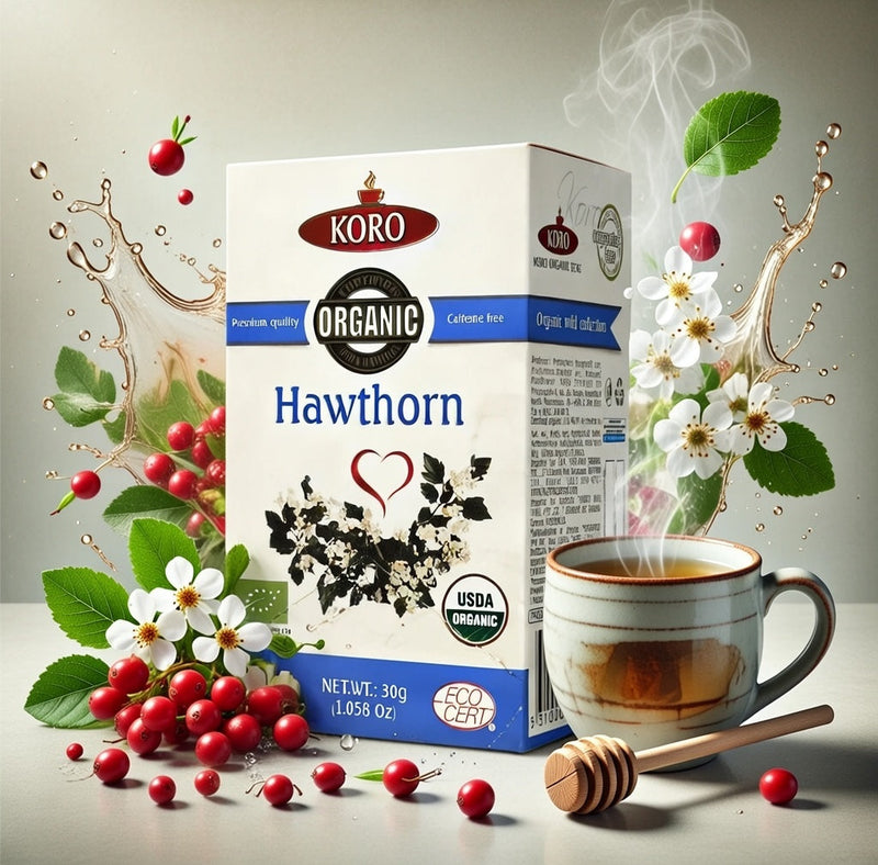 Koro Organic Hawthorn Herbal Tea 30 g (20 Tea Bags)