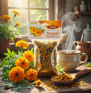 Koro Marigold Flowers Herbal Tea 50 g — authentic beverage from Germany | Hamilton Euromarket