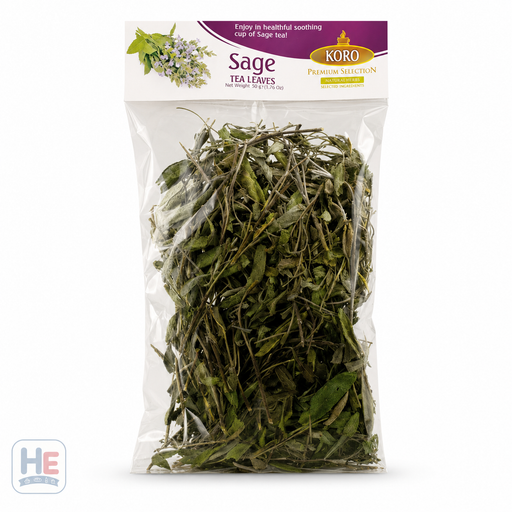 Koro Sage Tea loose leaves 50g — Macedonian dried Salvia officinalis, caffeine-free Balkan herbal tea
