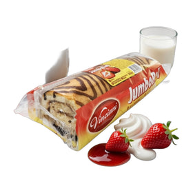 Vincinni Jumbo Swiss Roll Strawberry, Macedonian Cake 300g (10.6oz)