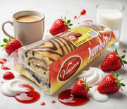 Vincinni Jumbo Swiss Roll Strawberry 300 g — authentic snack from North Macedonia | Hamilton Euromarket