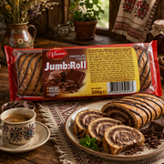 Vincinni Jumbo Roll Chocolate Flavor Cake Roll 300 g — authentic snack from North Macedonia | Hamilton Euromarket