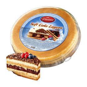 Vincinni Round Soft Cake Layers, Vanilla 400g (14.1oz)