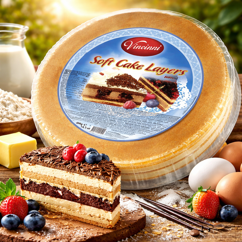 Vincinni Round Soft Cake Layers Vanilla 400 g