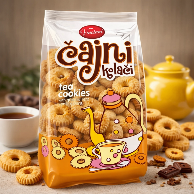 Vincinni Tea Cookies Vanilla 400 g