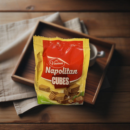 Vincinni Napolitan Cubes Hazelnut 250g — authentic snack from France | Hamilton Euromarket
