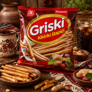 Griski Peanut Filled Pretzel Sticks 200 g — authentic snacks-sweets from North Macedonia | Hamilton Euromarket
