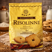 Donia Risolinni Rice Flour Biscuits 350g — authentic snack from North Macedonia | Hamilton Euromarket