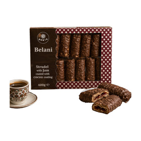 Donia Belani Strudel with Jam & Cocoa Coating, North Macedonian Pastry 400g (14.1oz)