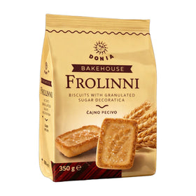 Donia Bakehouse Frollini Sugar-Topped Biscuits, North Macedonian 350g (12.3oz)