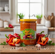 Bas Ajvar Mild Roasted Pepper & Eggplant Spread 530 g — authentic pantry from North Macedonia | Hamilton Euromarket