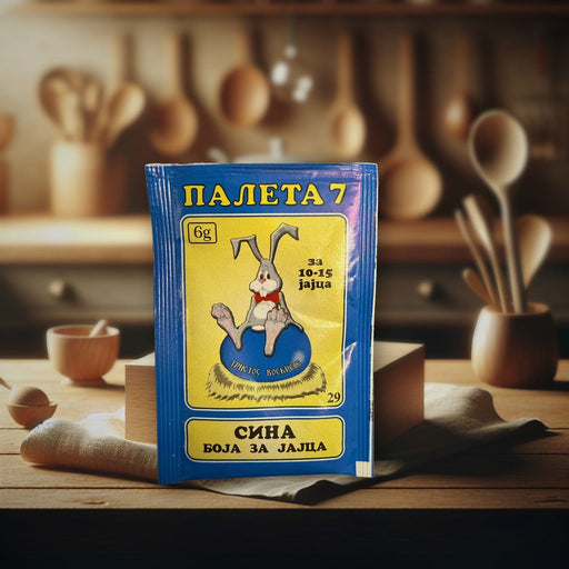 Paleta 7 Blue Egg Dye For 10-15 Eggs 7 g — authentic baking from North Macedonia | Hamilton Euromarket