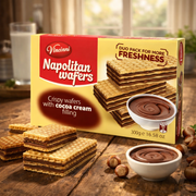 Vincinni Napolitan Wafers Cocoa Cream 300 g — authentic snack from North Macedonia | Hamilton Euromarket