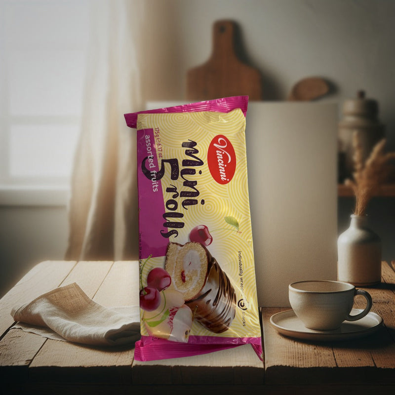 Vincinni Mini 5 Rolls Assorted Fruits 200 g — authentic snack from Spain | Hamilton Euromarket