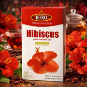 Koro Hibiscus Herbal Tea 40 g — authentic beverage from Germany | Hamilton Euromarket