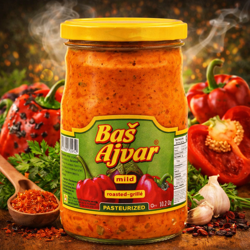 Bas Ajvar Mild Roasted Red Pepper & Eggplant Spread 550 g