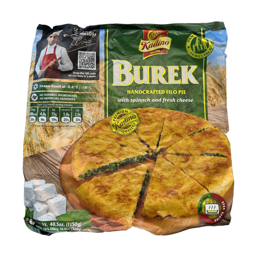 Kadino Burek Handcrafted Filo Pie with Spinach and Fresh Cheese 40.5oz | Hamilton Euromarket
