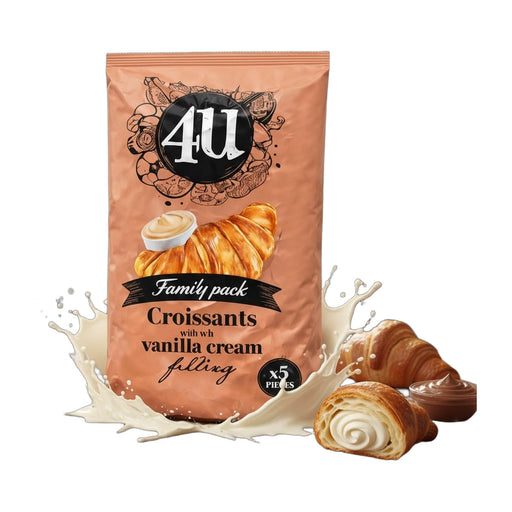 4U Soft Croissant Vanilla Filling Family Pack 210 g (7.41 oz) | Hamilton Euromarket