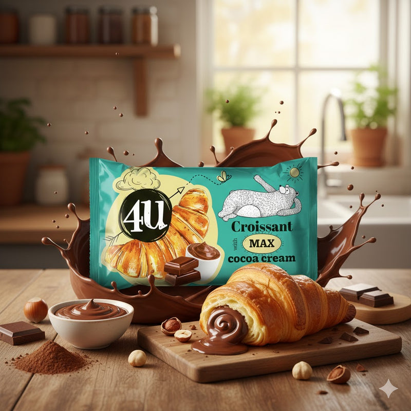 4U Croissant Max Cocoa Cream Filling 80 g