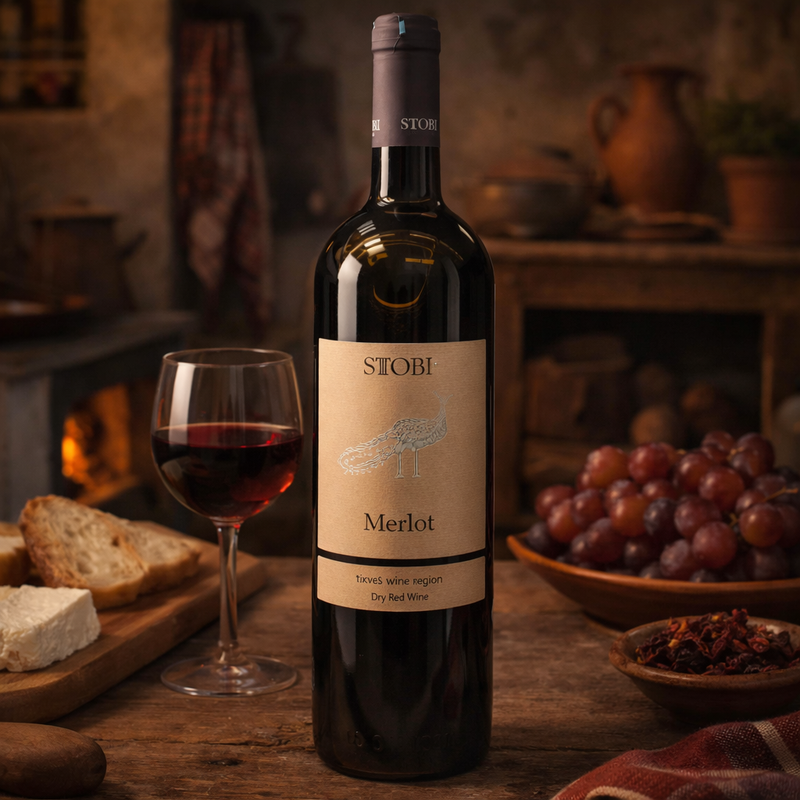 Stobi Merlot Vintage 2019 Wine 750 mL
