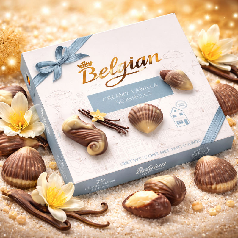 The Belgian Creamy Vanilla Seashells 195 g