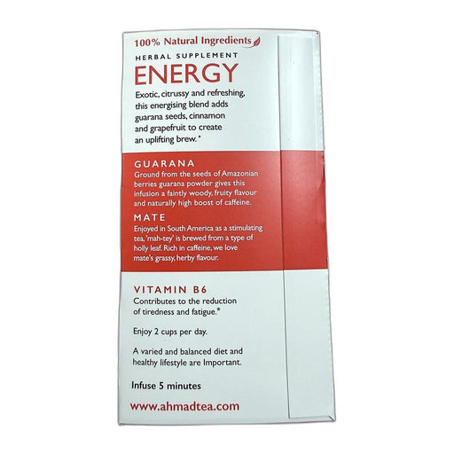 Ahmad Tea Energie Grapefruit Mate & Guarana 20 Bags 30g (1.06oz) | HE gallery 54881020367 #2