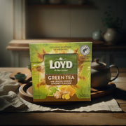 Lyod Loyd Green Tea With Lemon Honey And Ginger 20 Tea Bags 35 g — authentic beverage from France | Hamilton Euromarket