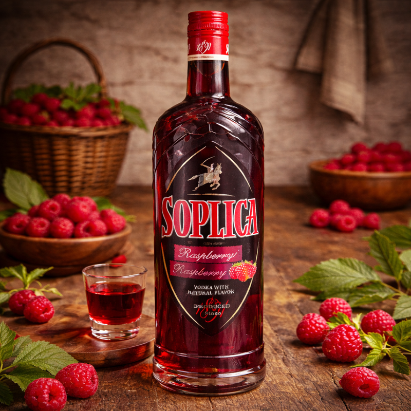 Soplica Raspberry Vodka Liqueur 750 ml 28% ABV